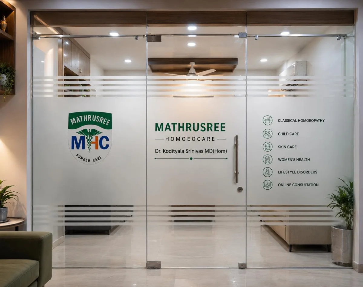 The entrance of Mathrusree Homoeo Care today